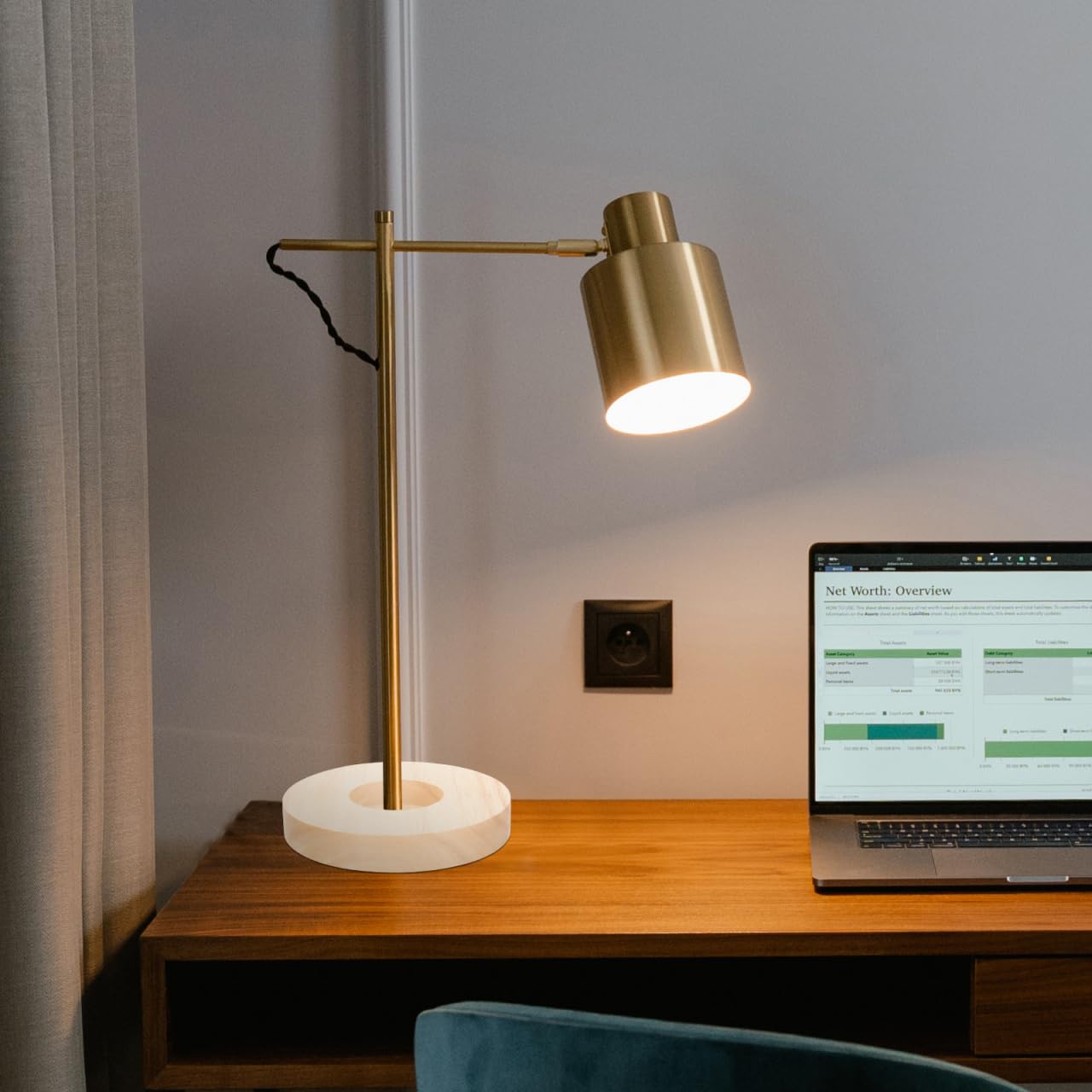 HOMSFOU Base De Lampe En Bois Massif Rond 12X12X0.79 Pouces Pied De Lampe De Table Accessoire Pour De Nuit Salon Bureau Chambre