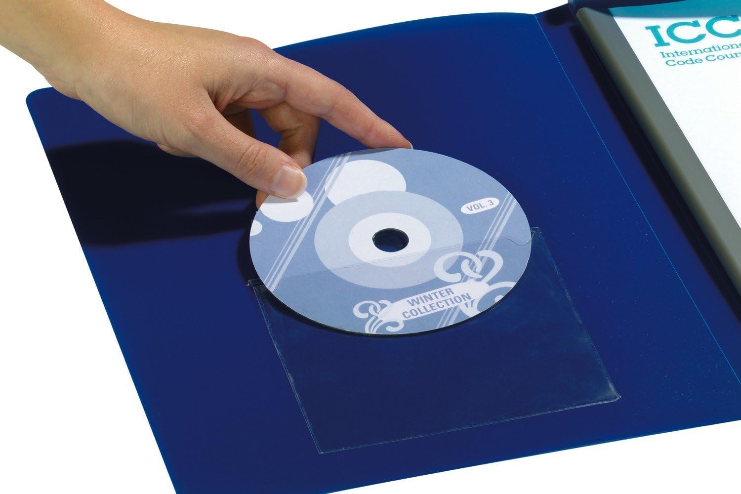 Durable 828019 CD/DVD Pocketfix autoadhesivo, transparente, paquete de 100