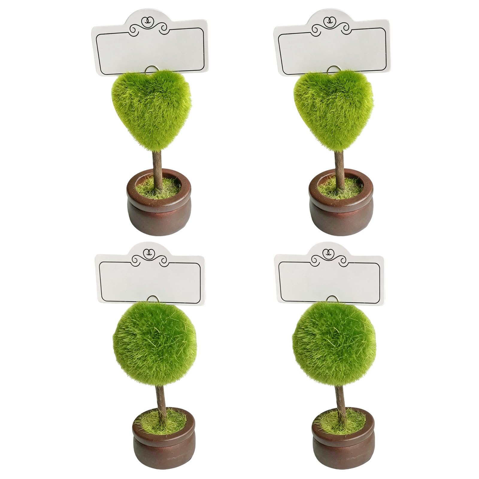 Buxuaaaa Mix Place Cards Stand With Green Plant Texture Name Card Stands For Corporate Event Decoration Celebratory Chair Place Marker