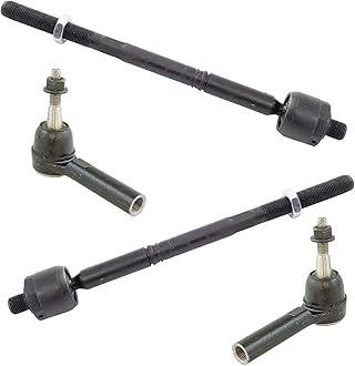TRQ Inner and Outer Driver and Passenger Side Tie Rod Set 4 Piece Compatible with 2012-2017 Buick Verano 2011-2015 Chevrolet Cruze 2016 Chevrolet Cruze Limited 2011-2015 Chevrolet Volt