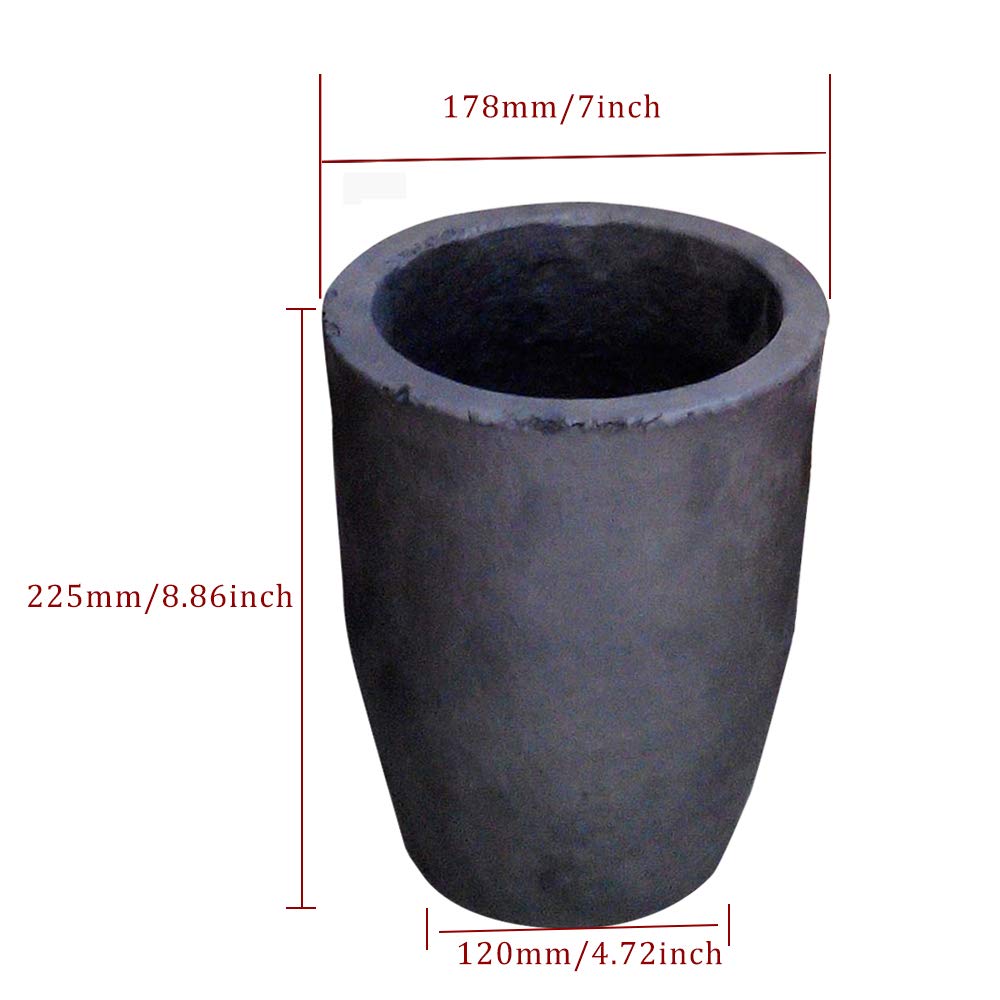 Crisol de Grafito para la fusión de la Plata del Metal de fundición de Oro lingotera Industria Química,OD:178mm*Height:225mm
