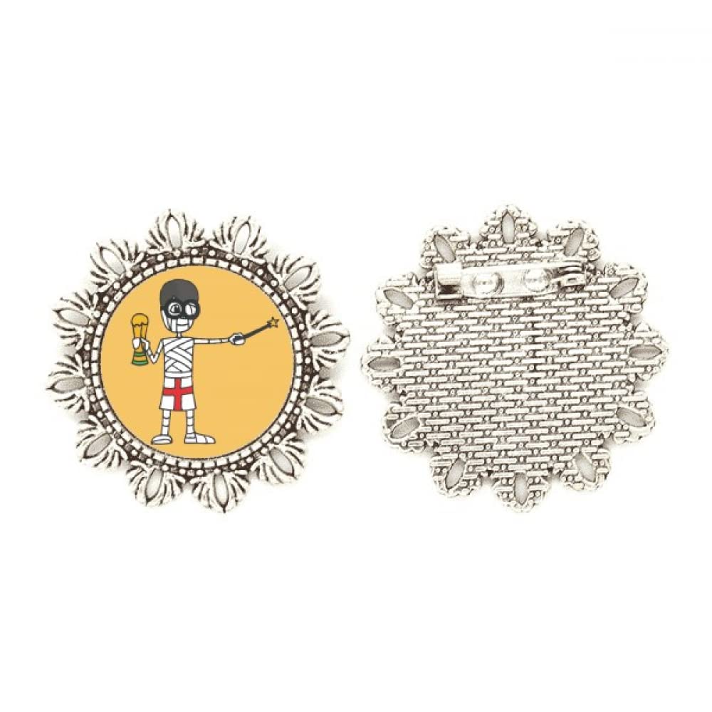 uk wizard football trophy Silver Flower Brooch Hook Pin Breastpin