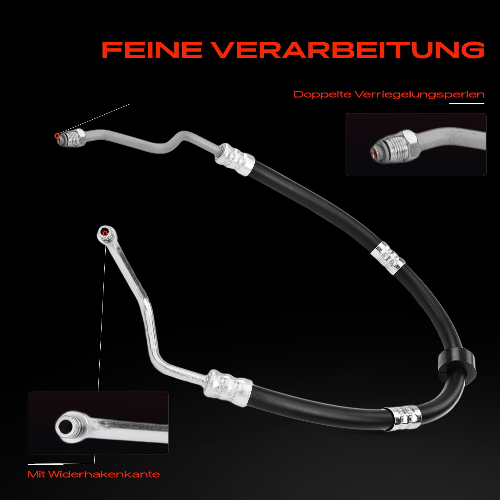 Frankberg Servolenkung Schlauch Benzin Kompatibel mit W203 S203 C180 C200 C230 2002-2007 CL203 CLC160 CLC180 CLC200 2008-2011 C209 200 2002-2009 A209 CLK200 2003-2010 Replace# A2034604524