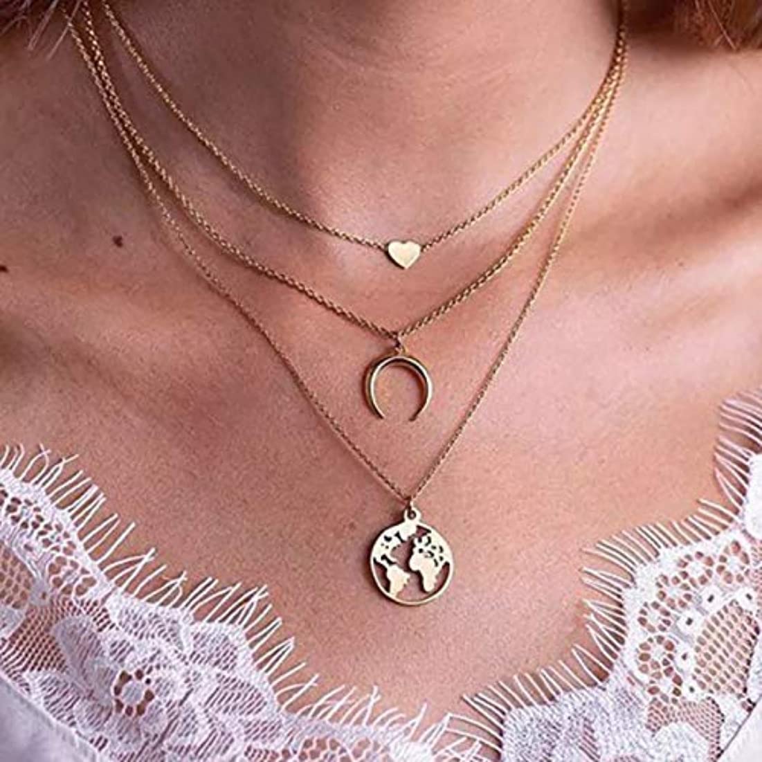Plated Necklace and Earrings Combo Set (Style 6)