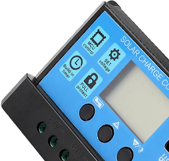 Solar Controller 60A/50A/40A/30A/20A/10A 12V 24V Auto Solar Controller PWM Controller Multi-Function Adjustable LCD Display Controller with Dual USB Port