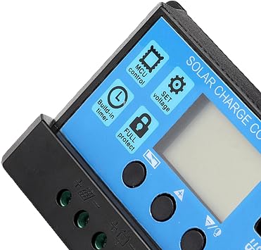 Solar Controller 60A/50A/40A/30A/20A/10A 12V 24V Auto Solar Controller PWM Controller Multi-Function Adjustable LCD Display Controller with Dual USB Port