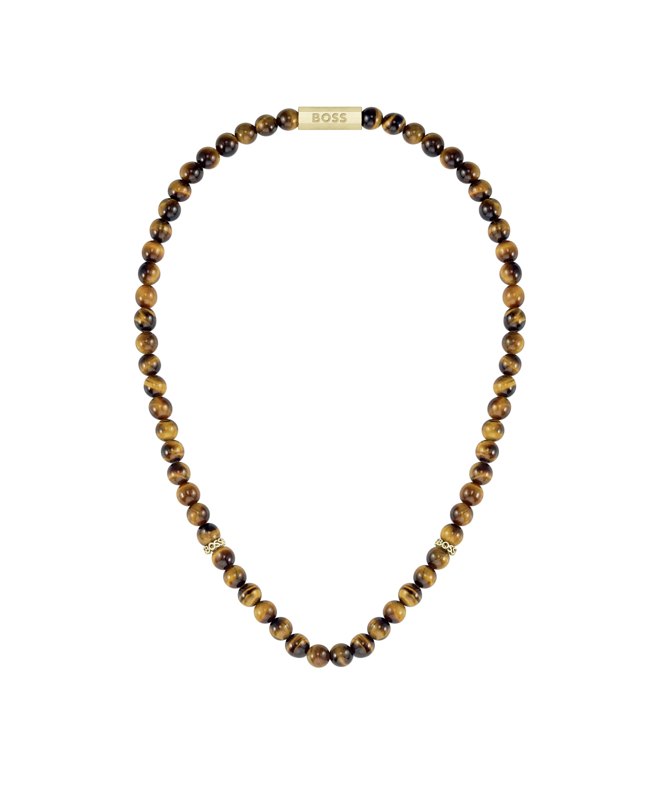 BOSS Jewelry Halskette für Herren Kollektion SPHERE STONES Mit Tigerauge Steinen - 1580663