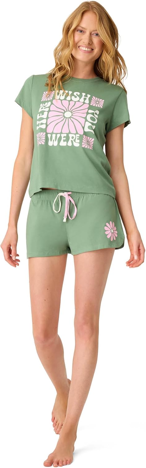 PJ Salvage womens Softee Sets 2-piece T-shirt and Shorts Pajama Set