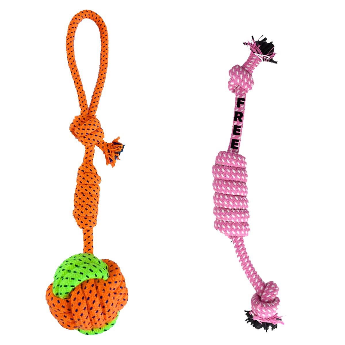 YouHaveDeal Dog Rope Toys, Chew Toys for Puppy Teething, 100% Cotton Rope Washable Tug of War Rope Toys for Puppies - Color May Vary (B0BGPYV1V8) Amazon Price History, Amazon Price Tracker