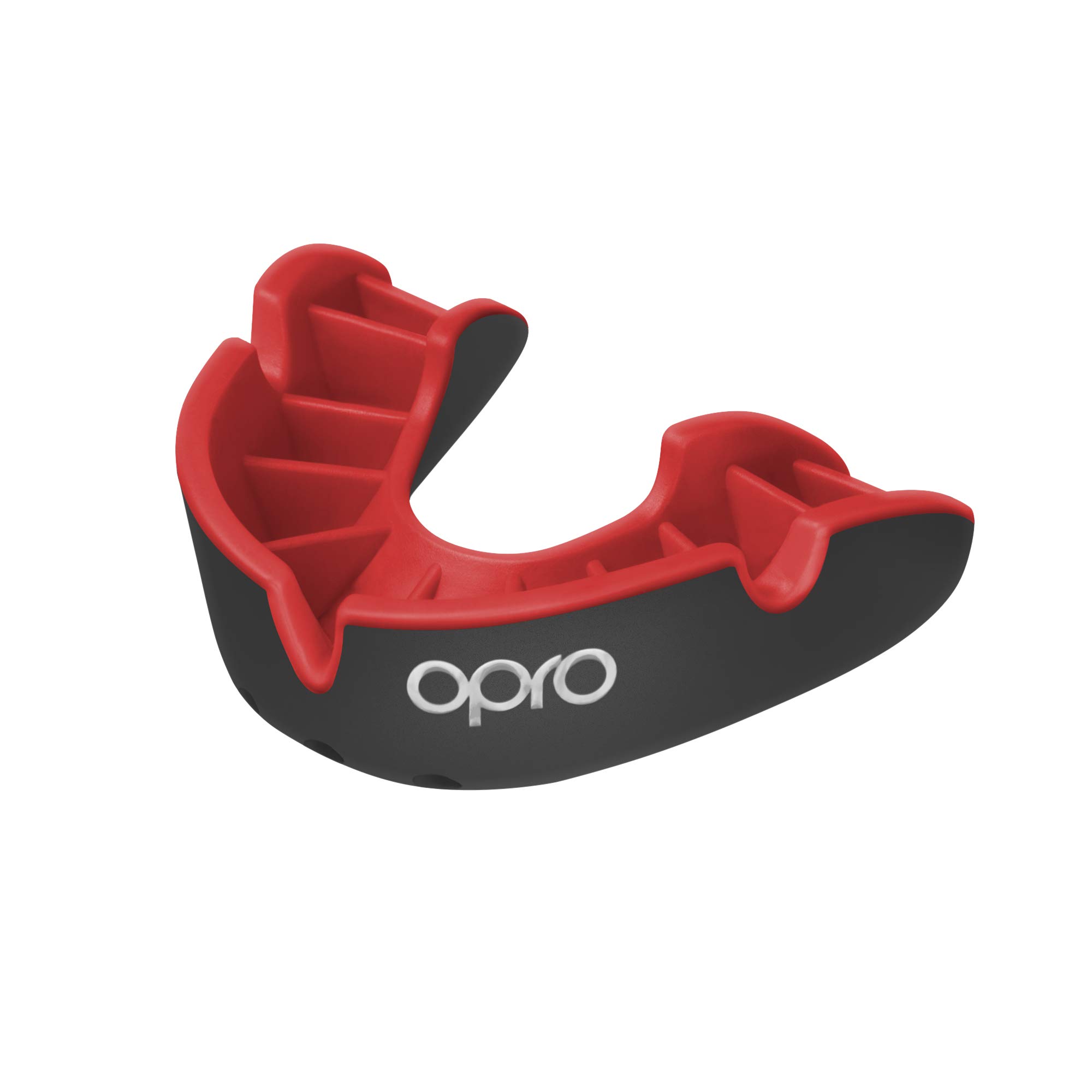 Opro Silver Match Level Adult and Youth Sports Mouthguard With Case, Gum Shield for Hockey, Lacrosse, Rugby, MMA, Boxing and Other Contact and Combat Sports
