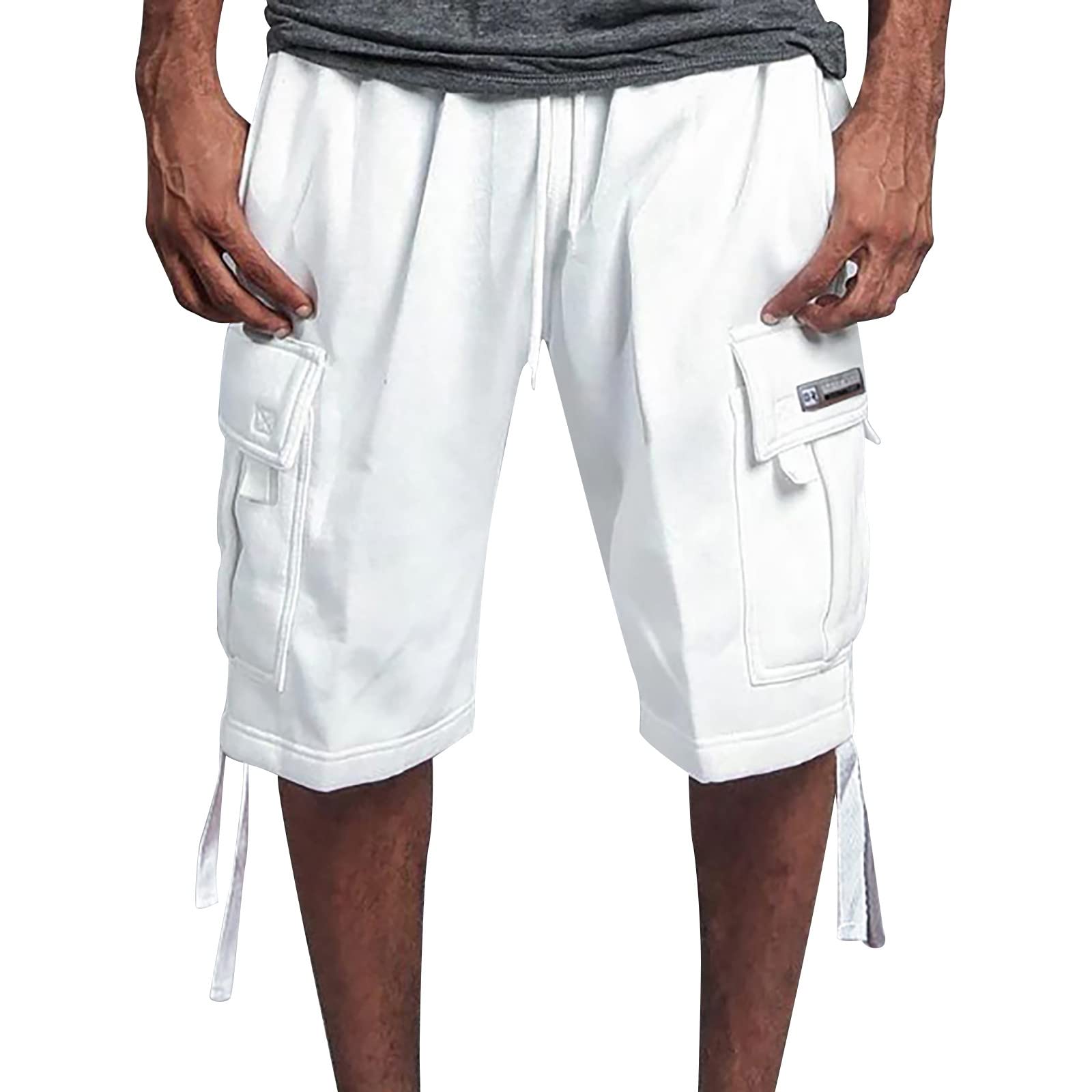 Genérico Pantalones Cortos de para Hombre Estilo Casual de Algodón con Múltiples Bolsillos Pantalones Corteiz PantalóN Largo Fino Deportivo Hombre