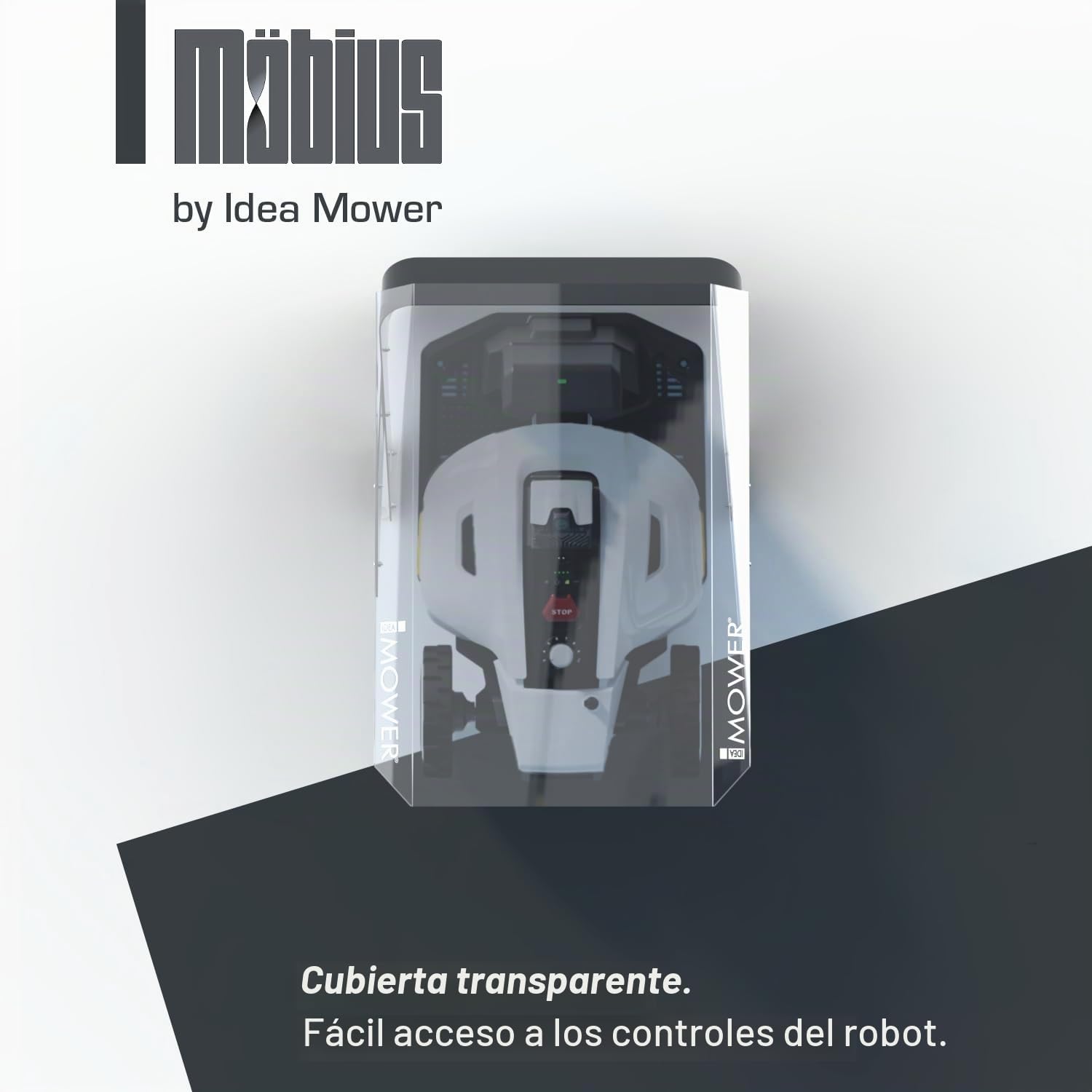 Garaje para robot cortacésped Mobius compatible con Mammotion Yuka, cubierta contra la intemperie de policarbonato