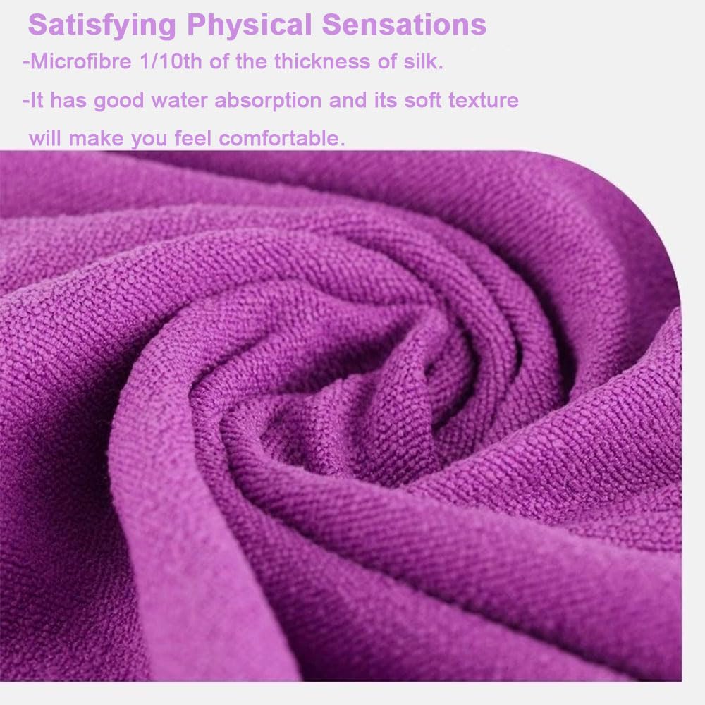 Serviette de Yoga absorbante et antidérapante à séchage Rapide, Tapis de Yoga en Tissu Respirant avec Sac de Transport en Maille, Serviette de Yoga Ultra Douce pou