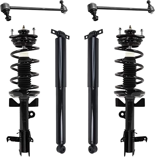 Miniatura 60 de Detroit Axle - Kit de amortiguadores de 6 puntales para Chevrolet Cruze Volt 2011-2012, puntales delanteros con resortes helicoidales barras