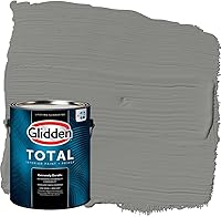 Vista 52 de Glidden Pintura interior + imprimación: gris/plata antigua, una capa, plana, 1 galón