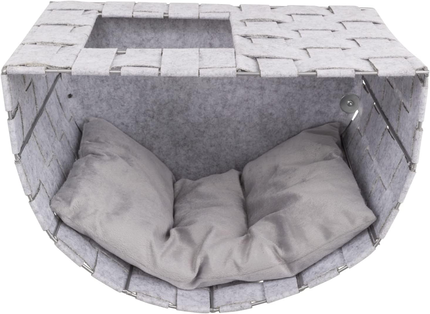 Frehi Light Gray Wall Mount Cat Tree Set with Condos and Perches