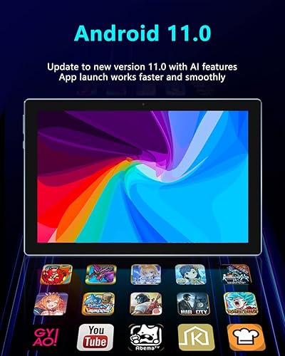 Vista 3 de Tableta 10 pulgadas Android 11 tabletas 2GB+32GB Quad-Core Tablet FHD 1280x800 Pantalla Tablet
