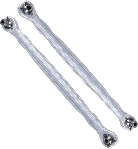 Varilla de dirección de aluminio para 15 Traxxas X-Maxx 6S 8S RC Monster Truck Upgrades, 2 unidades, color plateado