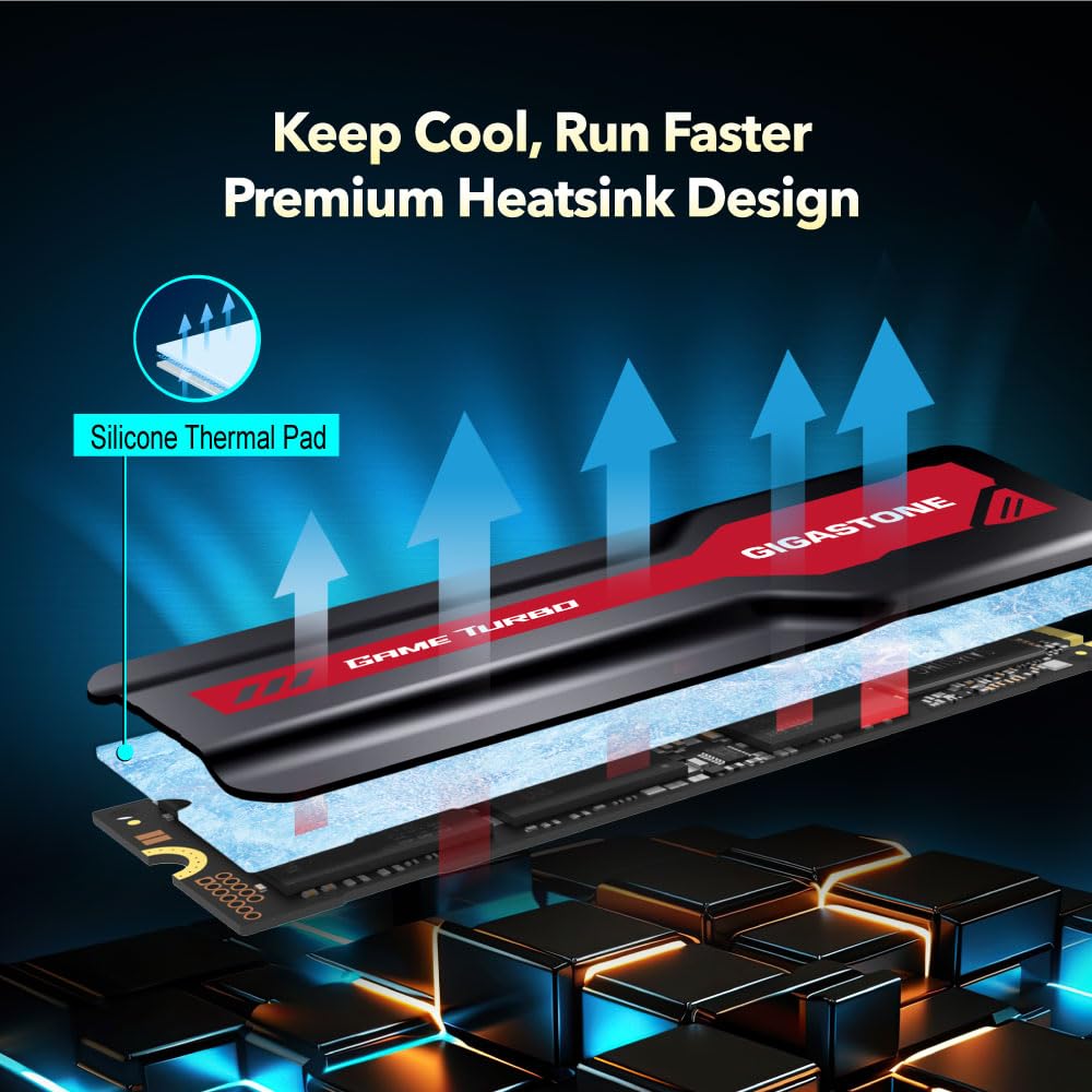 Amazon.com: Gigastone Game Turbo PCIe Gen4x4 SSD 2TB, Speed Up to