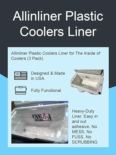 Miniatura 10 de Forro de plástico para enfriador, forro desechable para enfriador, sin BPA, para pesca, camping, barbacoa, carnicería, bebidas, revestimientos para