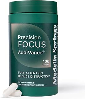 AddiVance – Focus, Concentration and Memory Support (120 Caps) | Magnesium Citrate, Vitamin C & Fish Oil Powder – Non-Habit Forming Mental Supplement – Formulated by Medical Professionals