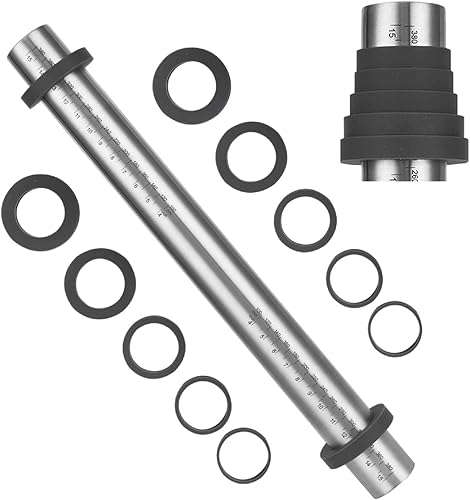 Rodillo ajustable con anillos de grosor para hornear, rodillo de masa de acero inoxidable antiadherente con bandas para galletas, madera, madera y