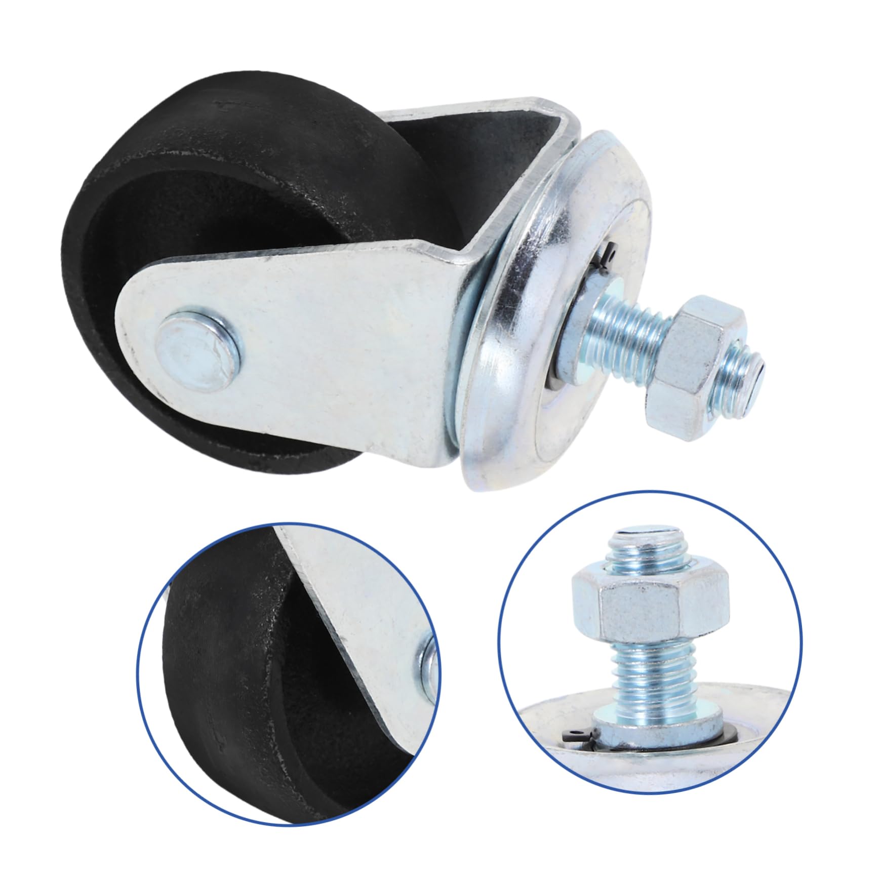 iplusmile 2 Piezas Accesorios para gatos hidráulicos ruedas para trabajo pesado un accesorios ruedas jack giratorias horizontales suministros de coche de repuesto