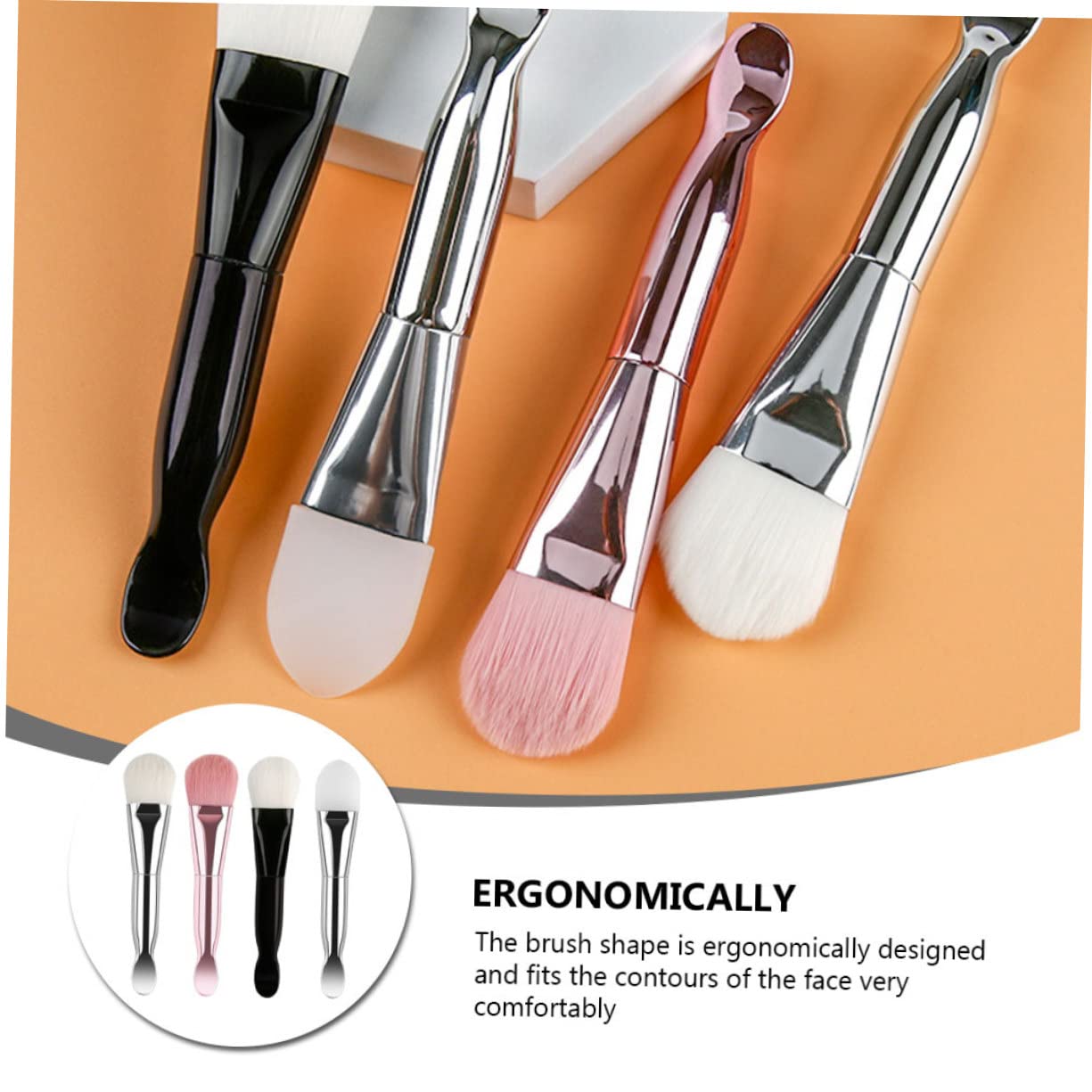 12 Piezas Cepillo De Maquillaje Máscara Pinceles De Maquillaje Elegantes Brocha De Maquillaje Facial Base De Aerógrafo Aplicador Facial Rubor Brocha Para Polvos Destacar Piel Suave