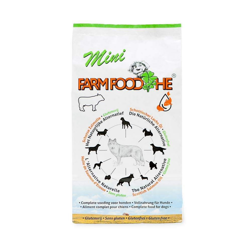 Farm Food HE Gluten-Free Cold Pressed Dog Food Mini: Perfect for Sensitive Stomachs, Lifelong for Seniors, and Puppies - Natural & Nutrient-Rich Raw Dry Dog Food - 2kg