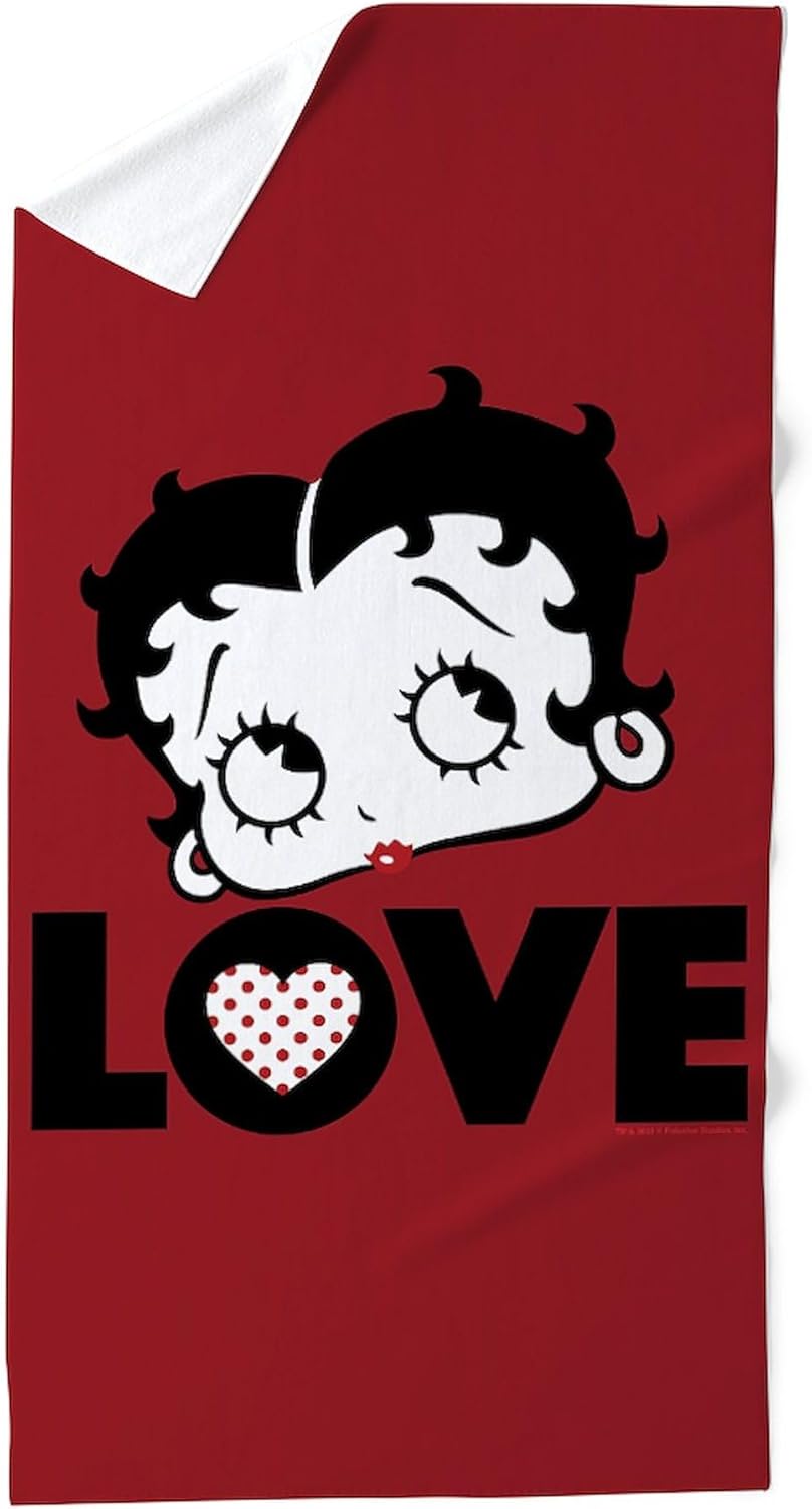 CafePress Betty Boop Love 30"x60" Absorbent Cotton Back, Soft Beach, Pool Towel