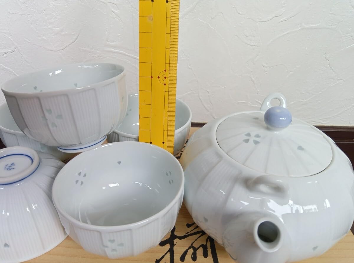 Amazon.co.jp: 有田焼煎茶道具セット5客湯飲み急須白磁陶器高級伝統