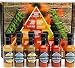 Hot Sauce Gift Set Pepper Challenge - 10 Sauces, From 10 Hot Peppers, the Hottest Carolina Reaper, 2 million Scoville Units, to the Mild Banana Pepper at 300. The Pepper Pyramid Sampler by, BYOB
