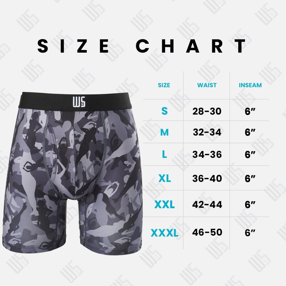 Warriors & Scholars Chafe Safe Pouch Boxer Briefs For Men 6 Pack Of 6, Moisture-Wicking, Buldge Enhancing Mens Underwear - Image 5