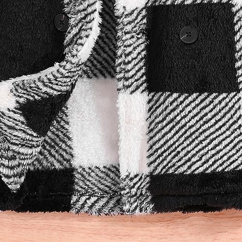 Children Dress Coat Toddler Boys Girls Shirt Coat Jacket Plaid Long Sleeve Kids Turn Down Youth Small Winter Coat4