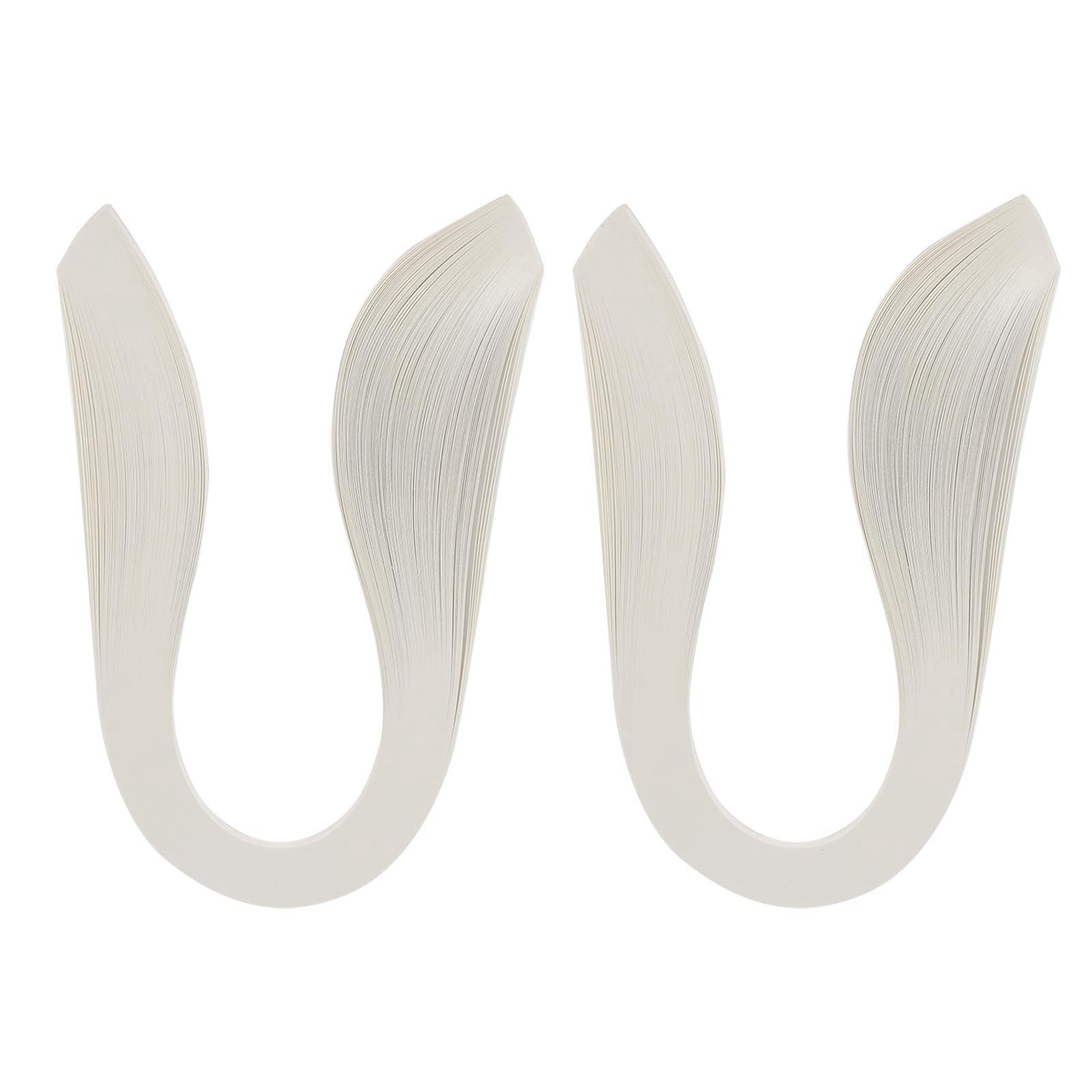 Paper Quilling Kit with 600 Stripes 3mm Width Pure Color Origami Paper for Quilling Paper Arts and Crafts Card Design (White)