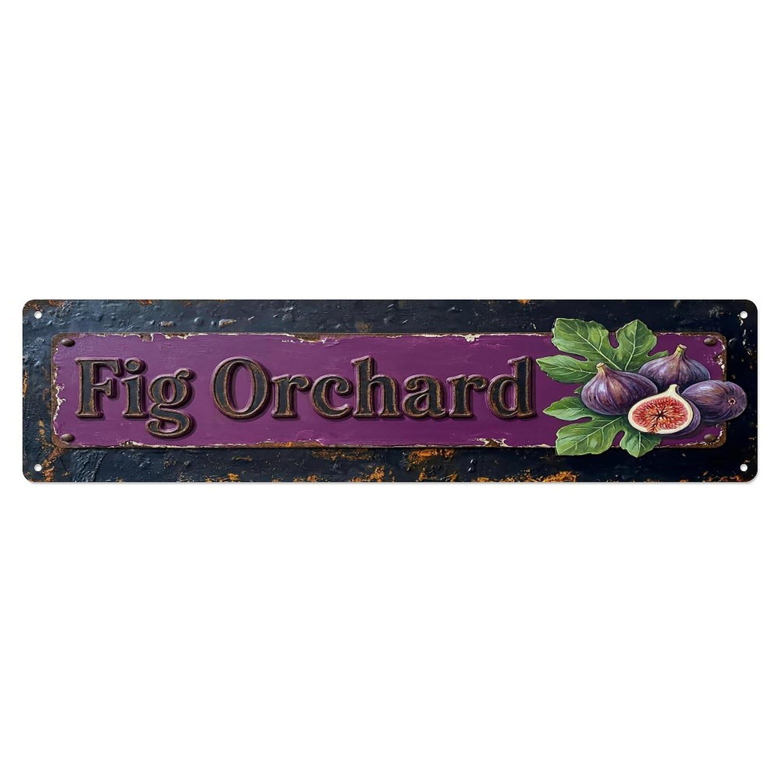 Vintage Fig Orchard Sweet Farmhouse Metal Tin Sign