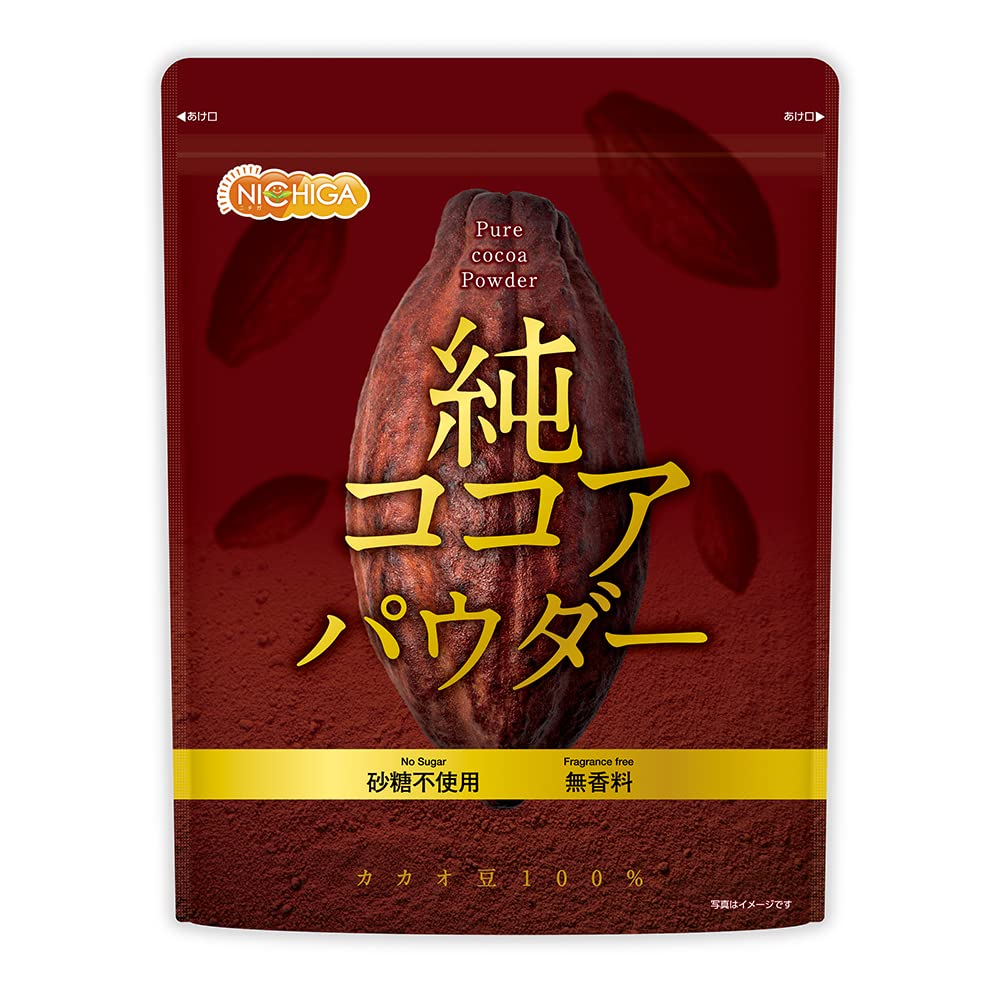 NICHIGA(ニチガ) 純 ココアパウダー Pure cocoa Powder 400g カカオ豆100% 砂糖不使用・無香料 [05]