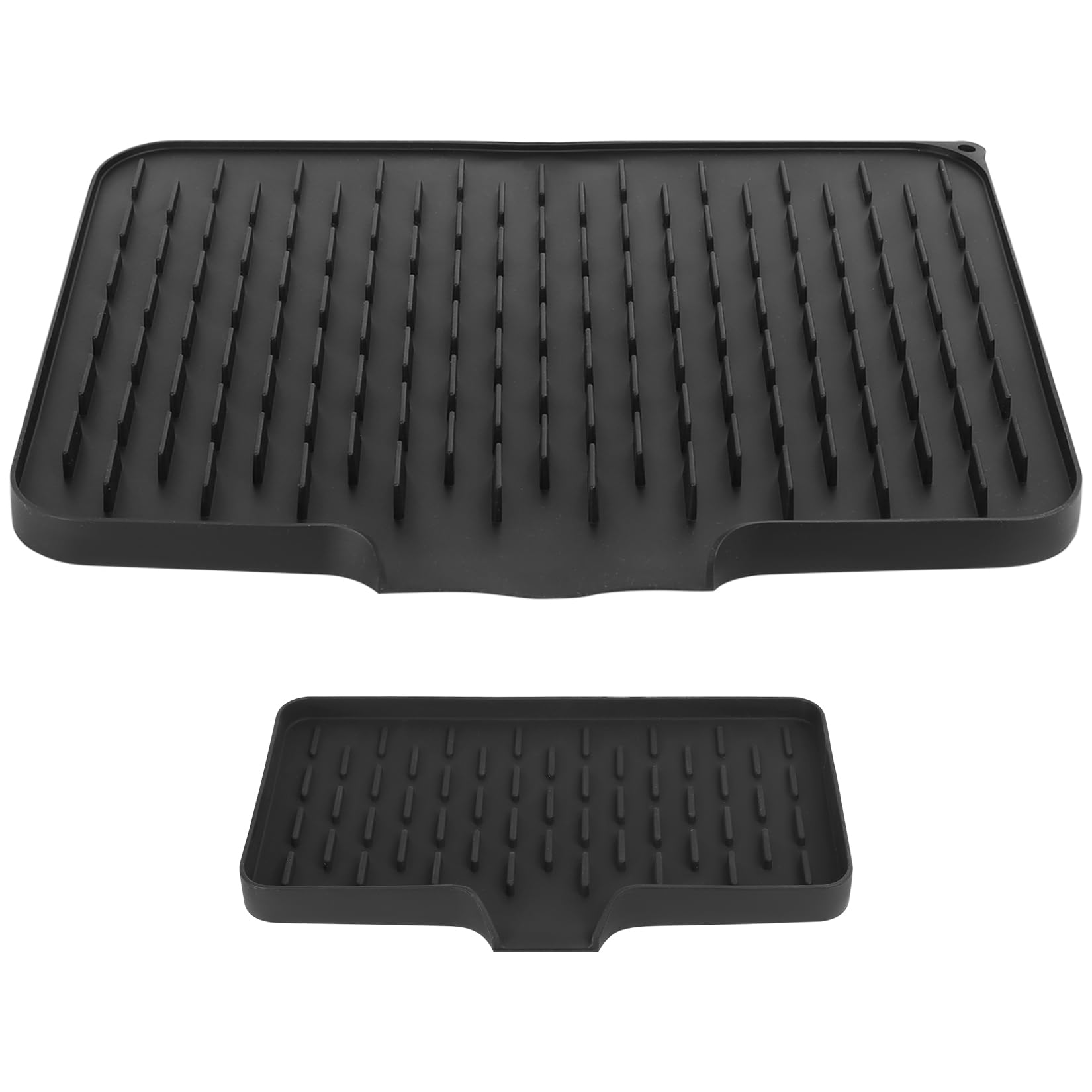 2 PzTappetino Scolapiatti in Silicone, Tappetino Lavello Cucina, Sgocciolatoio per Lavello, Tappetino Sgocciola Piatti da Lavandino Antiscivolo per Piano Cucina Lavello, 40x30 cm, 25x13 cm