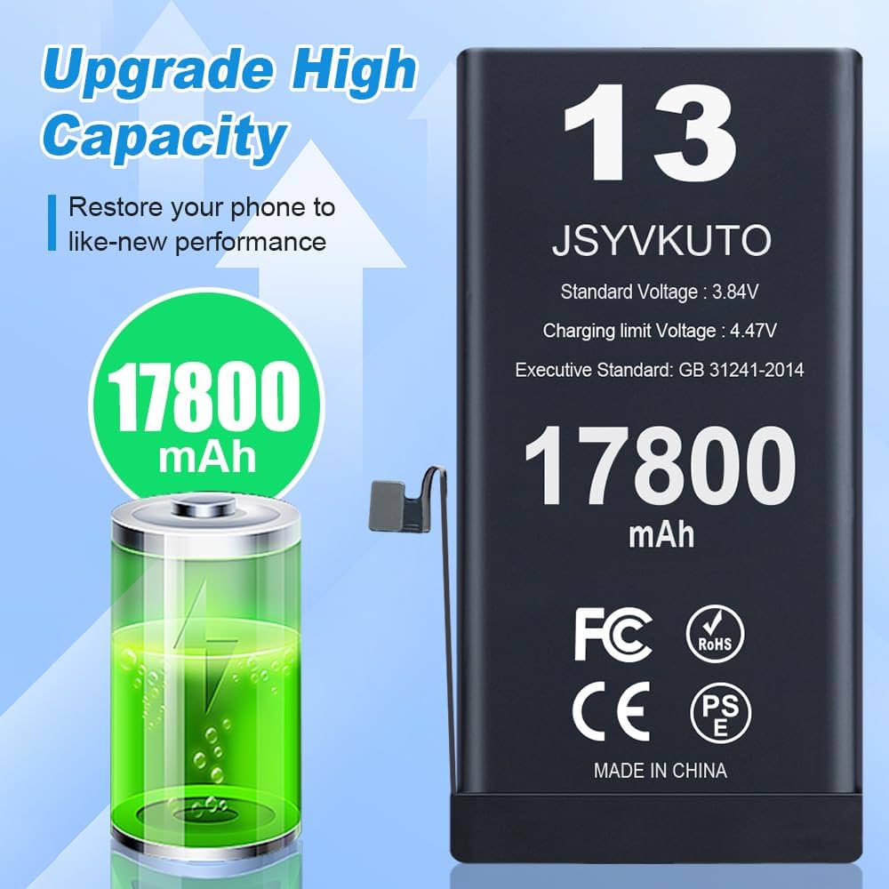 Amazon.com: JSYVKUTO 17800mAh Battery for iPhone 13, New 0