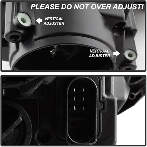 Miniatura 6 de ACANII - Faros delanteros delanteros para Volkswagen GTIJettaRabbit 2006 2007 2008 2009 y lado del pasajero