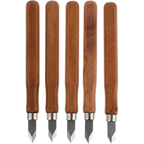 DOITOOL Wood Carving Knife Set Precision Dual Bevel Marking Knife for Woodworking Comfortable Grip Whittling Tools Ideal for Crafts and Diy Projects