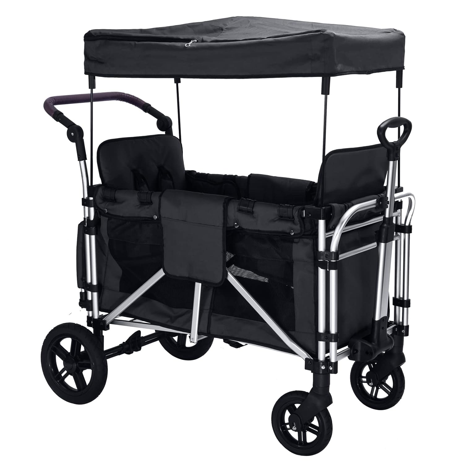 Stroller Wagon for 2 Kids, Wagon Cart Featuring 2 High