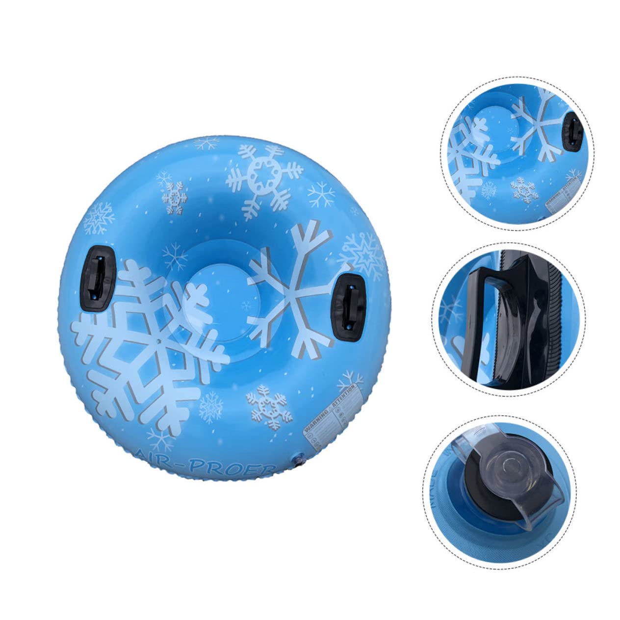 Ciambella da Neve Gonfiabile in Pvc Blu per Sport Invernali All'aperto | Snow Tubing, Tenuta All'aria Affidabile, Alta Resistenza All'usura, Pieghevole e Antistrappo