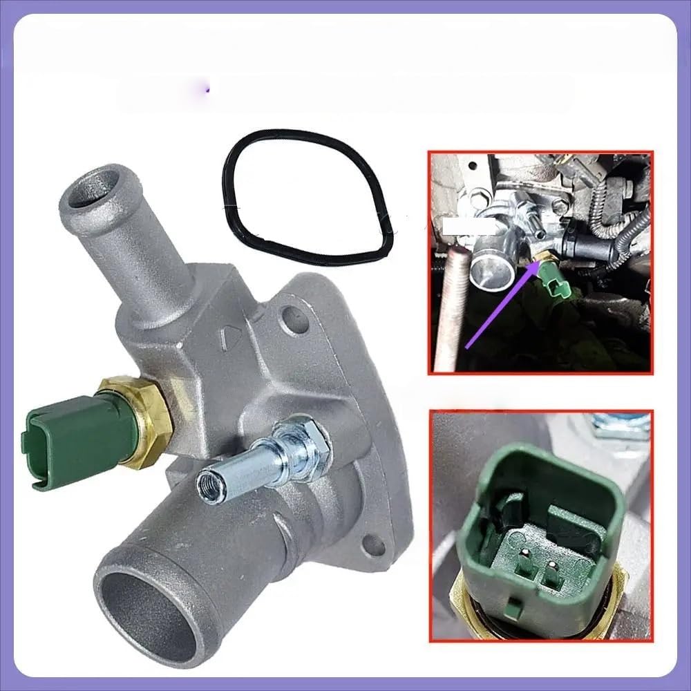 Obudowa termostatu z szyjką wodną 55202176 Pasuje do Alfa Romeo Fiat 500 Grande Punto 1.2 55194029 55193669 01338271 55593508