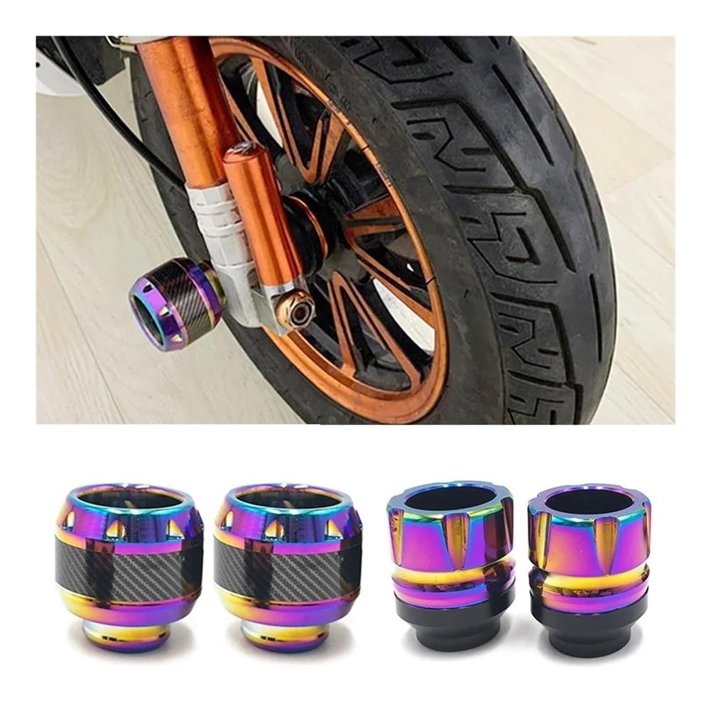 Moto Tamponi Paratelaio 2 Pezzi Slider Telaio In Alluminio Forcella Anteriore Protezione Anti-caduta In Fibra Di Carbonio Per Moto E Scooter