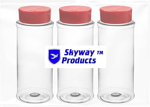 Miniatura 7 de Skyway Supreme - Botellas de plástico para especias de 12 onzas, tarros de condimentos, tapa con solapa, para verter y tamizar especias, rellenable,