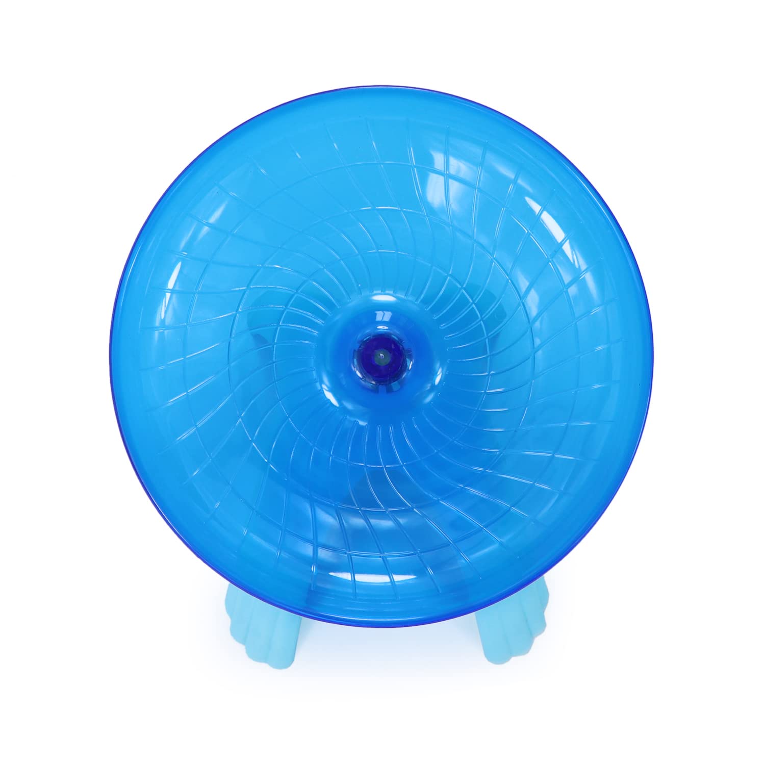 Hamster Flying Saucer Silent Running Exercise Wheel for Gerbil Rat Mouse Hedgehog Small Animals (Blue) - image 6