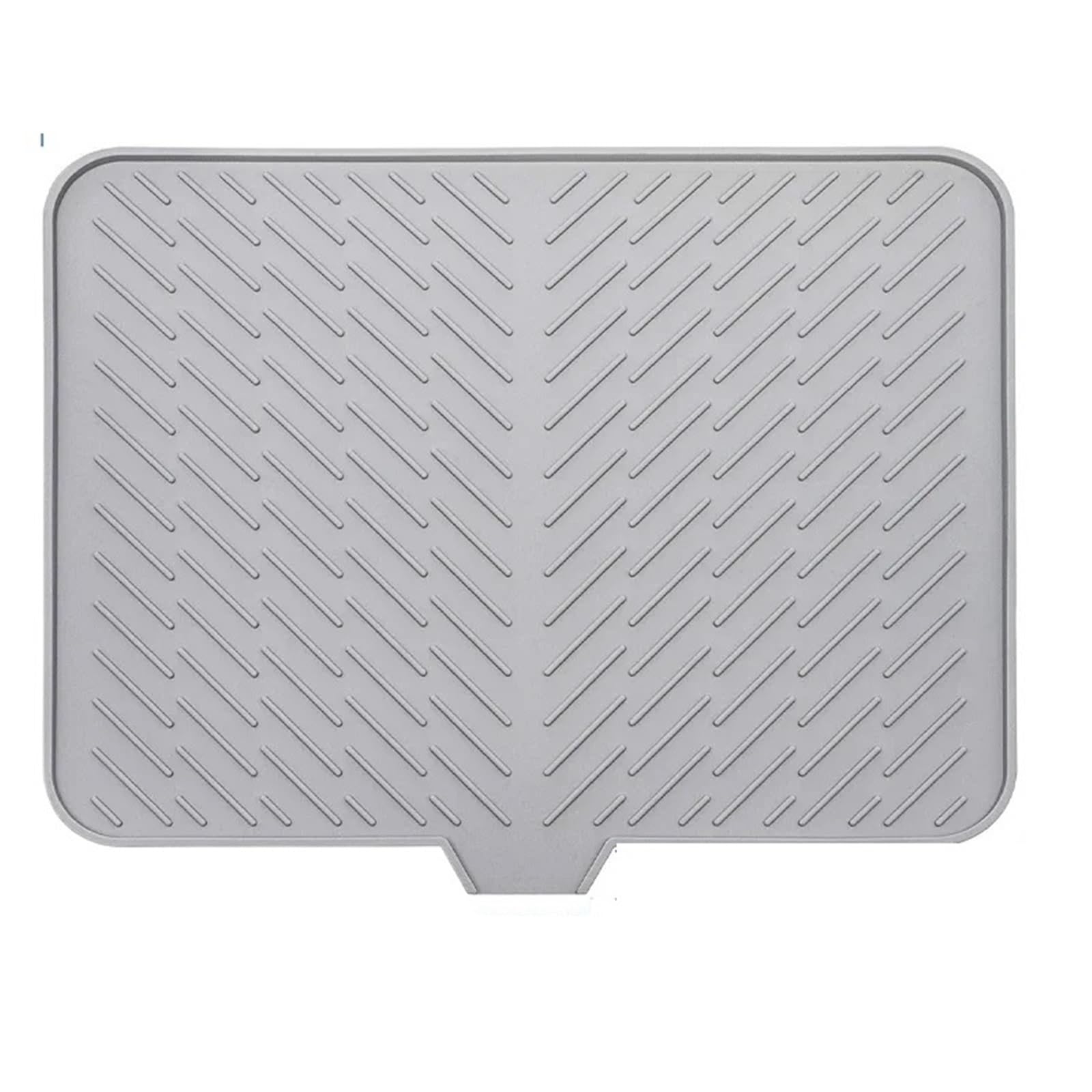 Abtropfmatte Geschirr Große Abtropfmatte aus Silikon, hygienisches Abtropfpad, leicht zu reinigen, rutschfest, hitzebeständig, verhindert Wasseransammlungen(Gray)