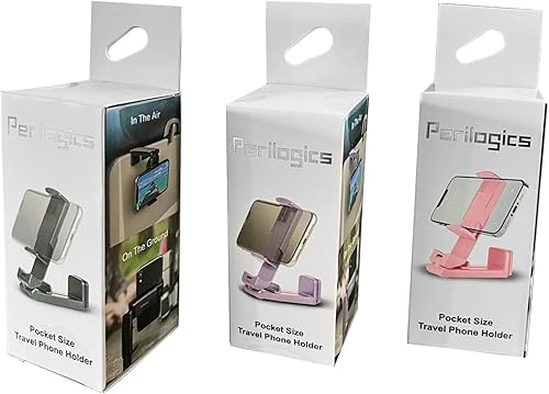 Miniatura 8 de Perilogics Soporte de Montaje para Teléfono de Avión Universal en Vuelo Visualización Manos Libres con Rotación Dual Multidireccional de 360 Grados