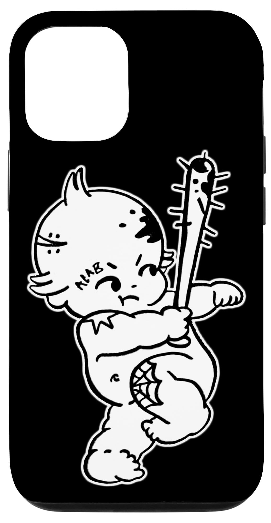 Kewpie Baby Criminal Punk Blackwork Case for iPhone 14 Pro